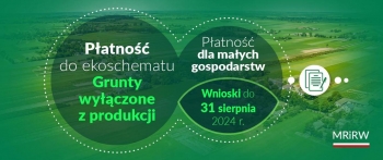 Patno dla maych gospodarstw oraz Patno do ekoschematu Grunty wyczone z produkcji – wnioski mona skada do 31 sierpnia 2024 r.